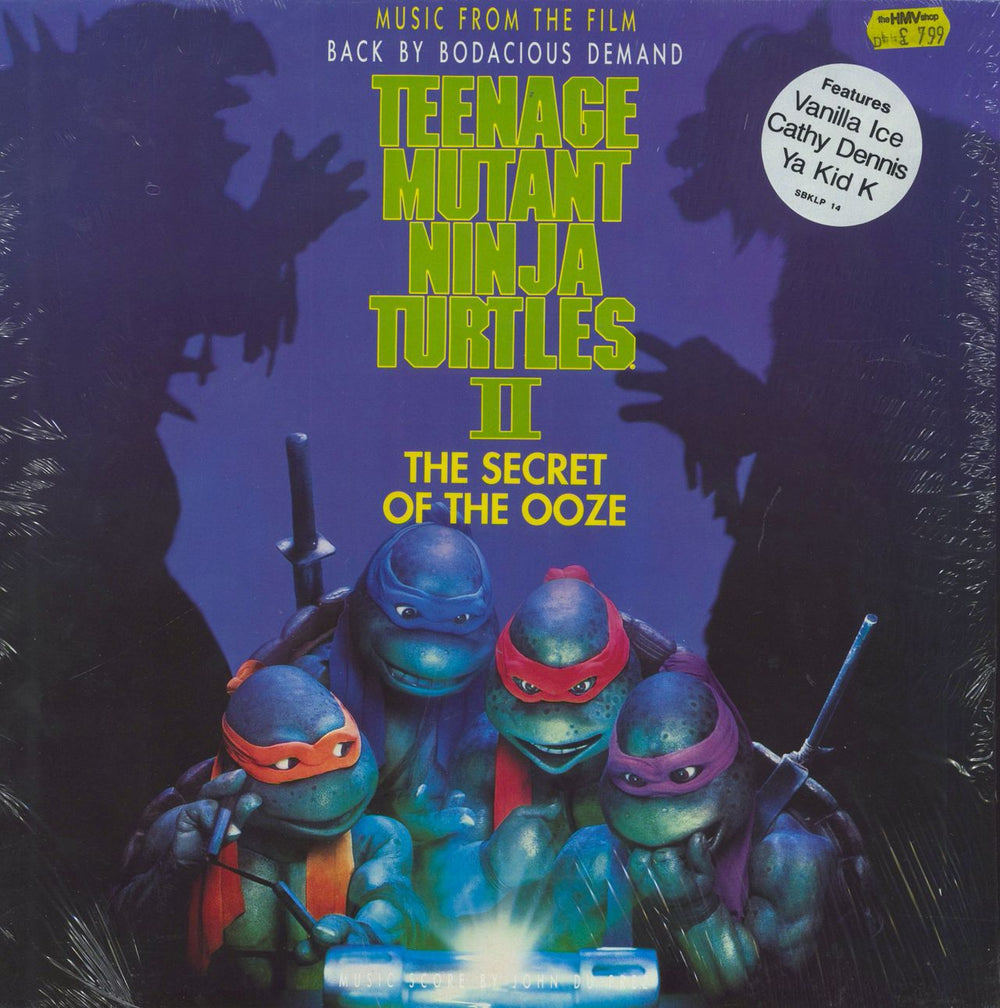 Original Soundtrack Teenage Mutant Ninja Turtles 2: The Secret Of The Ooze UK vinyl LP album (LP record) SBKLP14