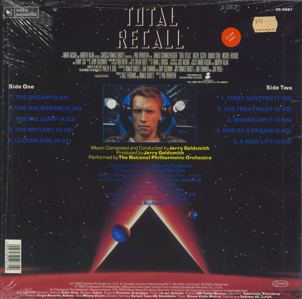 Original Soundtrack Total Recall UK vinyl LP album (LP record) 4005939526719