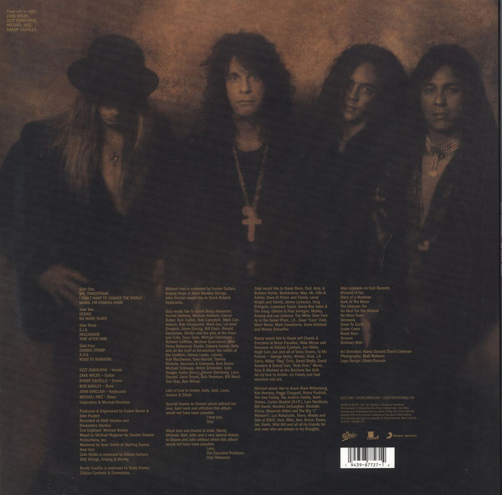 Ozzy Osbourne No More Tears - 30th Anniversary Edition