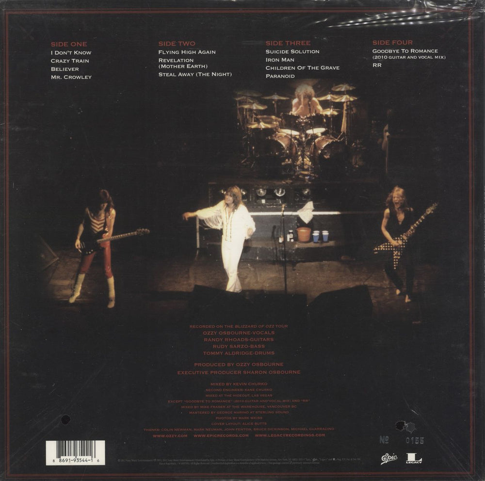 Ozzy Osbourne Ozzy Live - RSD12 - 180gram - Numbered - Sealed US 2-LP vinyl record set (Double LP Album) 886919354416