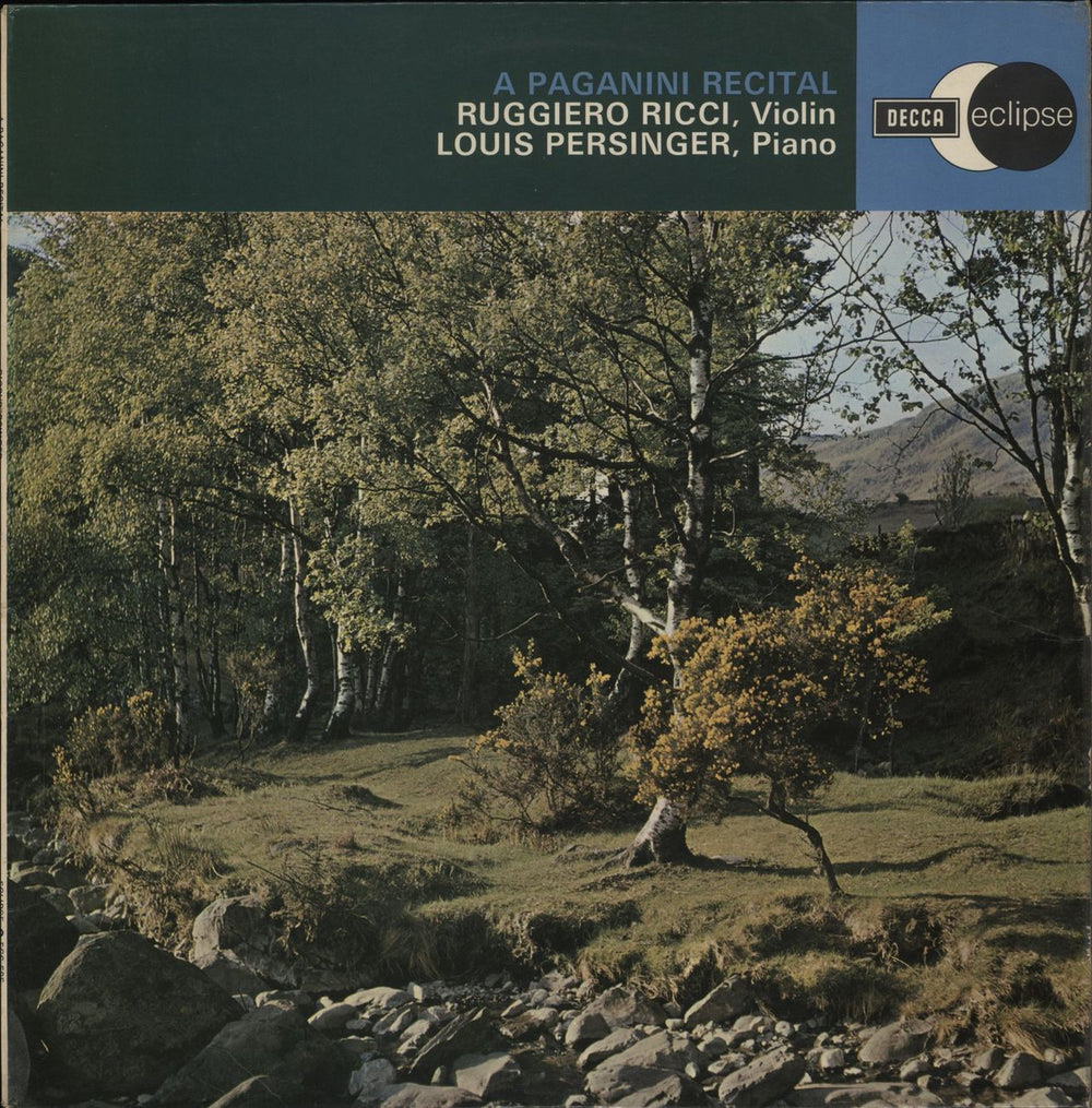 Paganini A Paganini Recital UK vinyl LP album (LP record) ECS585