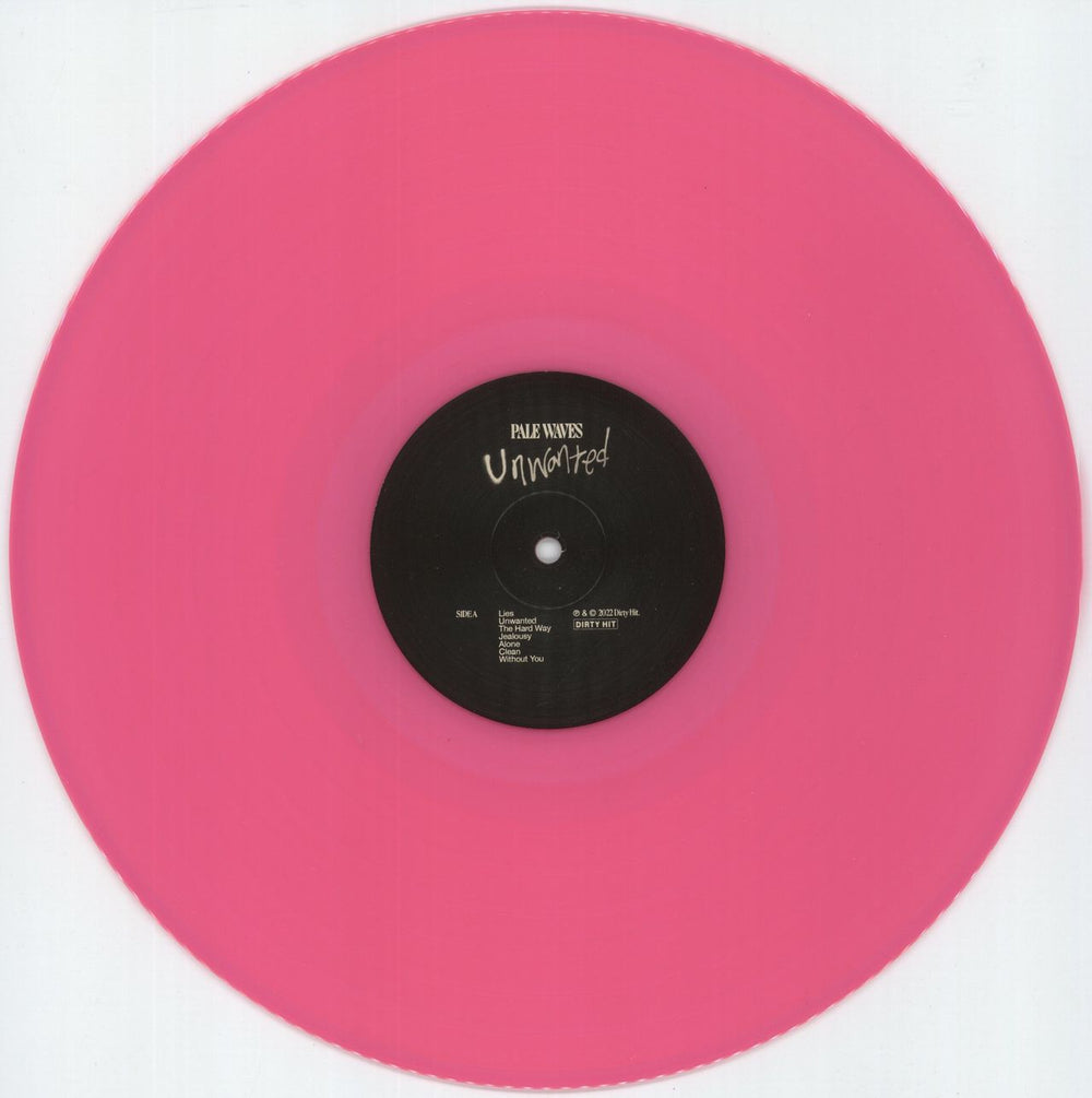 Pale Waves Unwanted - Pink Neon Vinyl - Fully Autographed UK vinyl LP album (LP record) QZLLPUN825962