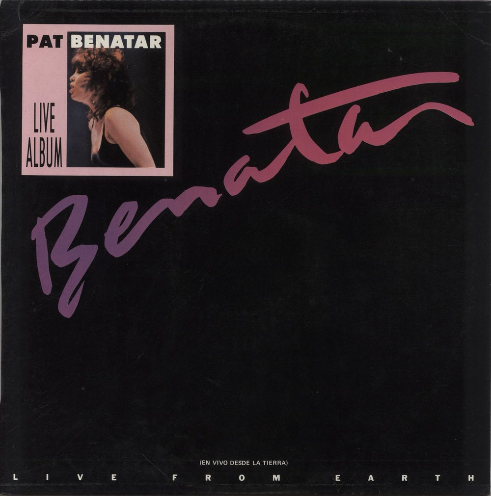 Pat Benatar Live From Earth - En Vivo Desde La Tierra UK Promo vinyl LP album (LP record) CHR-1451