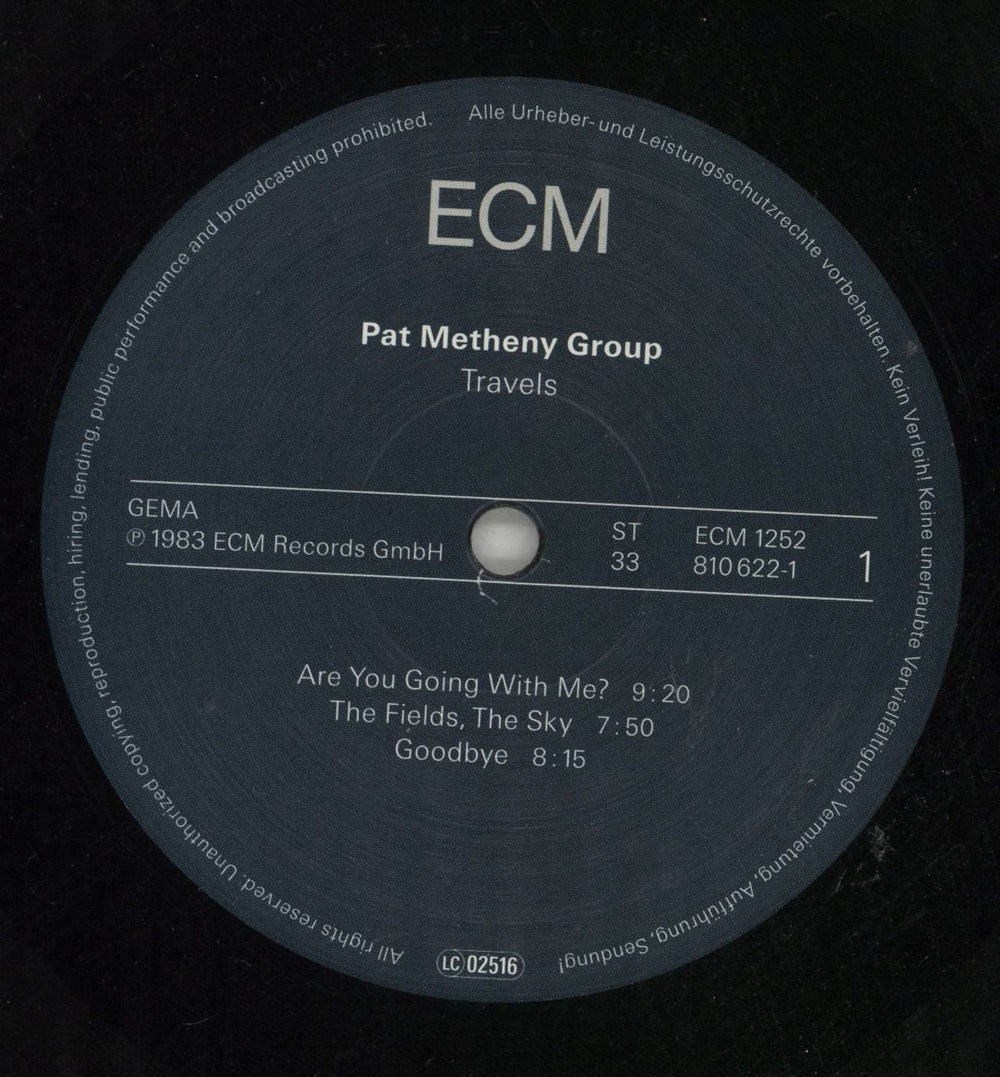Pat Metheny Travels - 180 Gram German 2-LP vinyl record set (Double LP Album) PME2LTR869313