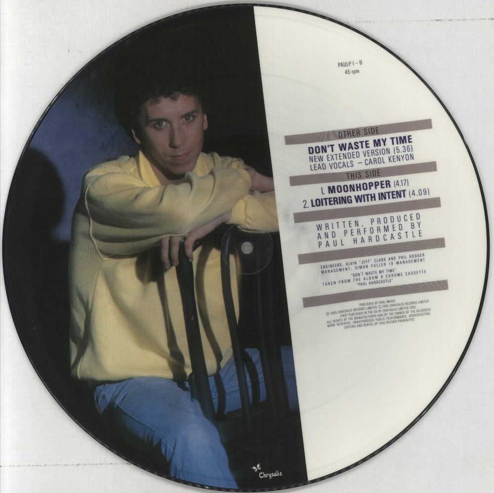 Paul Hardcastle Don't Waste My Time (New Extended Version) UK 12" vinyl picture disc (12 inch picture record)