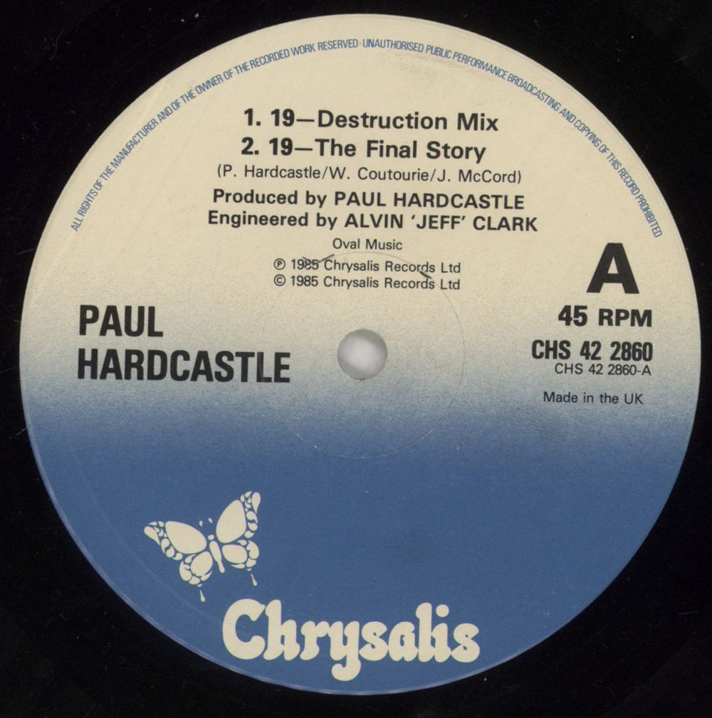 Paul Hardcastle Nineteen UK 12" vinyl single (12 inch record / Maxi-single) PHA12NI53056