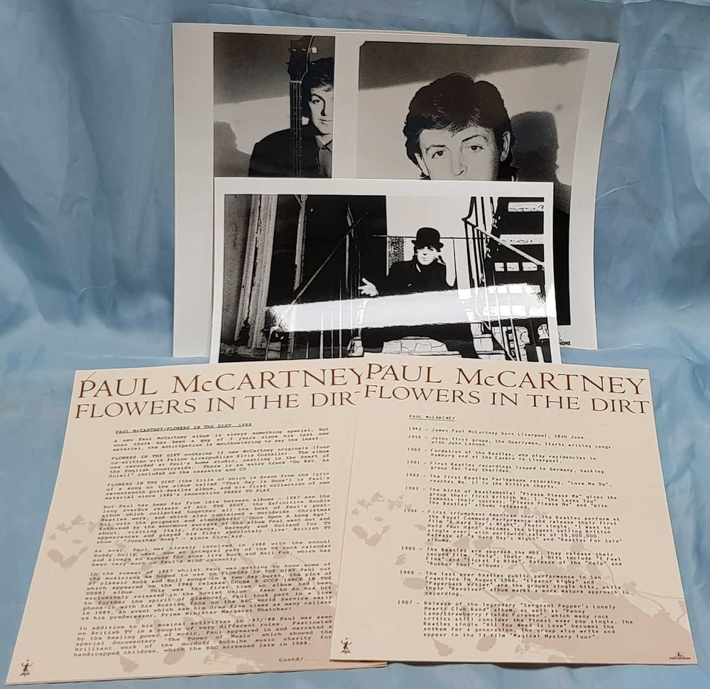 Paul McCartney and Wings Flowers In The Dirt UK Promo media press kit