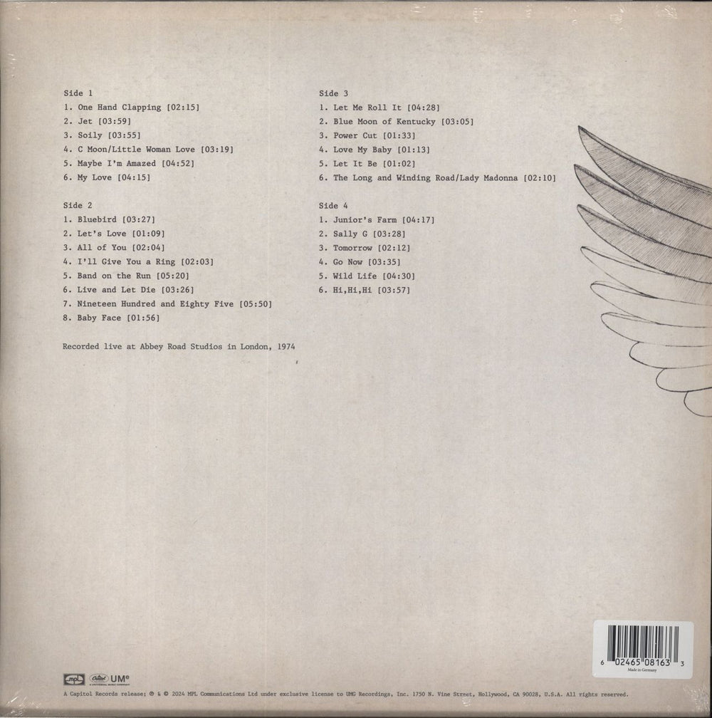 Paul McCartney and Wings One Hand Clapping - Remastered - Sealed UK 2-LP vinyl record set (Double LP Album) 602465081633