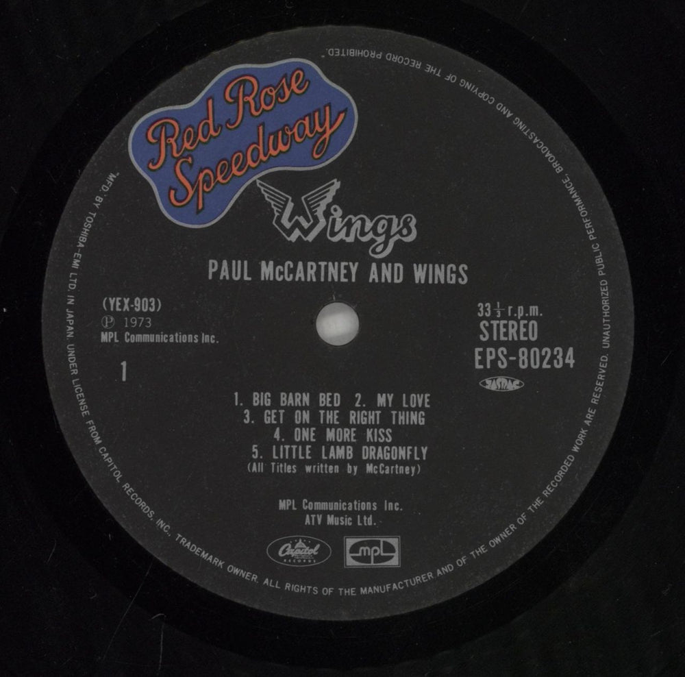 Paul McCartney and Wings Red Rose Speedway + 2 Booklets & Obi - EX Japanese vinyl LP album (LP record) MCCLPRE863295