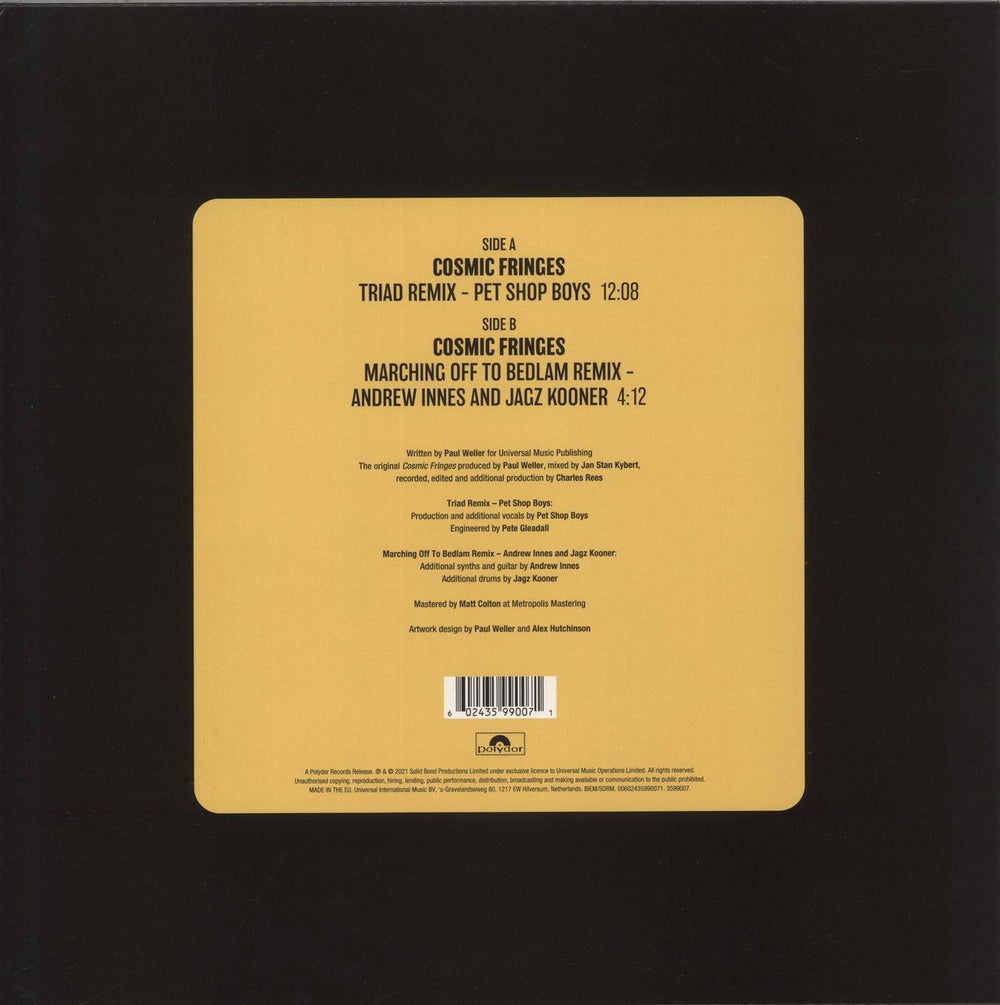 Paul Weller Cosmic Fringes - Remixes UK 12" vinyl single (12 inch record / Maxi-single) 602435990071