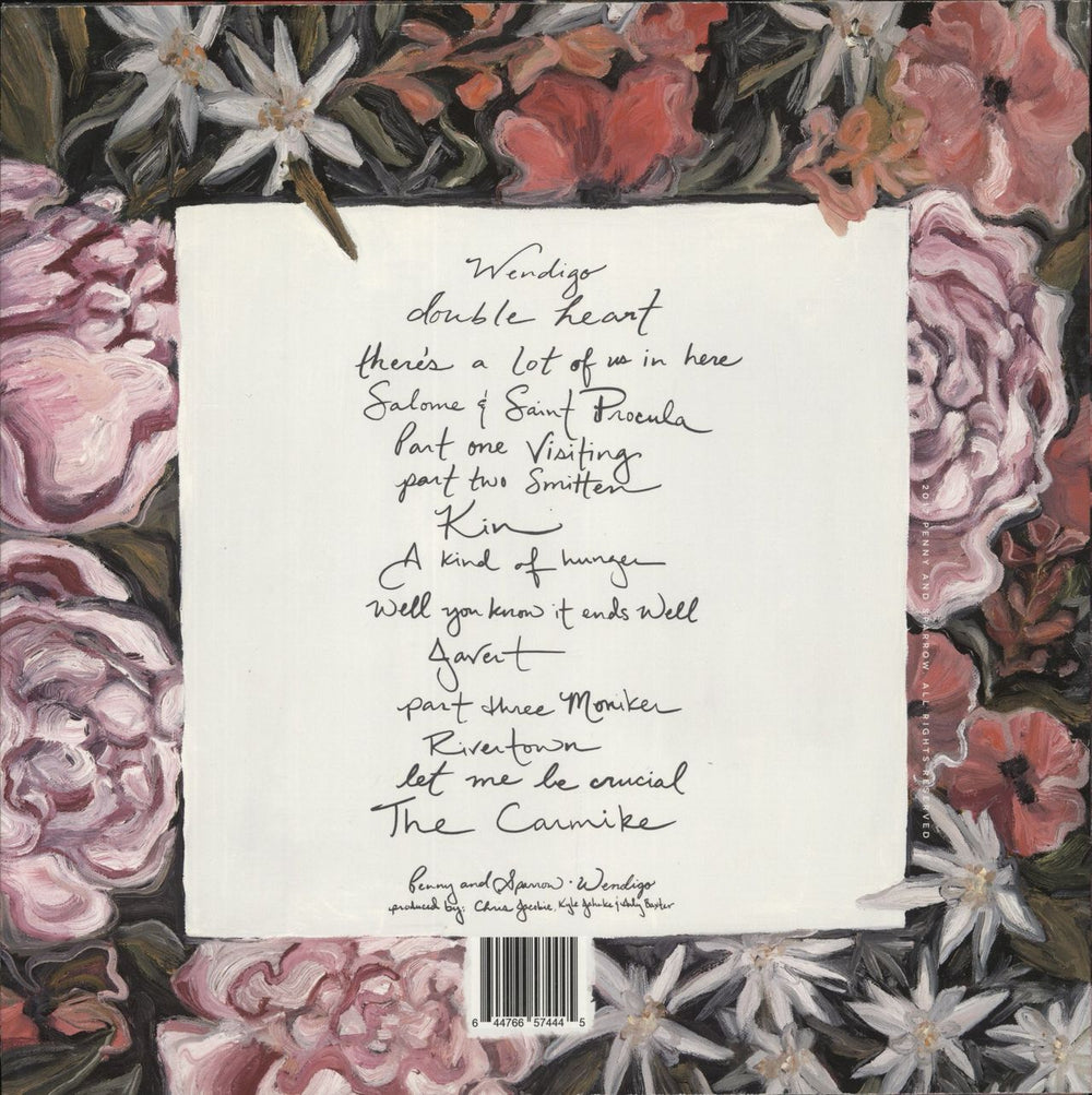 Penny And Sparrow Wendigo US vinyl LP album (LP record) 644766574445