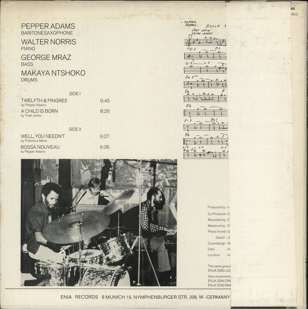 Pepper Adams Twelfth & Pingree Japanese Promo vinyl LP album (LP record)