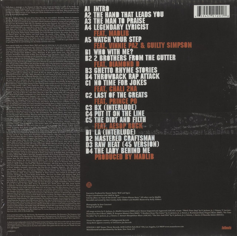 Percee P Perseverance US 2-LP vinyl record set (Double LP Album) 659457212018