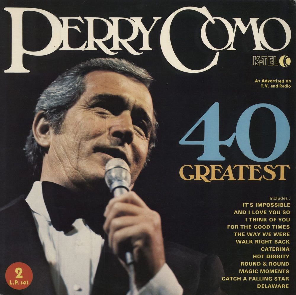 Perry Como 40 Greatest - French pressing French 2-LP vinyl record set (Double LP Album) NE700
