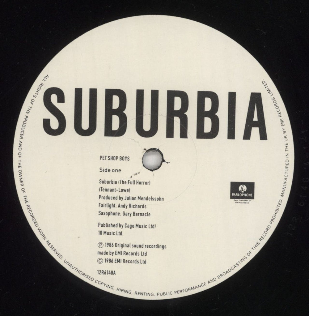 Pet Shop Boys Suburbia - Stickered Double Sleeve UK 12" vinyl single (12 inch record / Maxi-single) PSB12SU04213