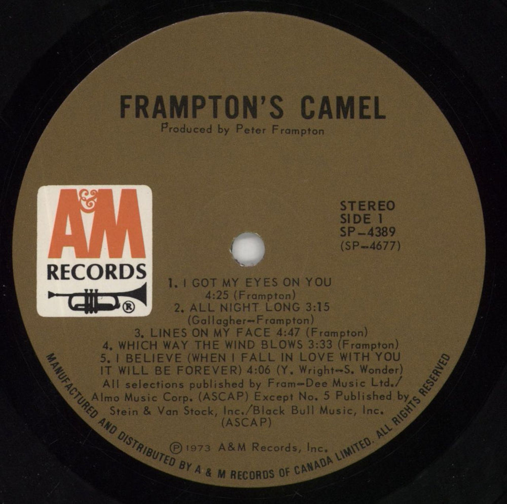 Peter Frampton Frampton's Camel Canadian vinyl LP album (LP record) PFRLPFR850866