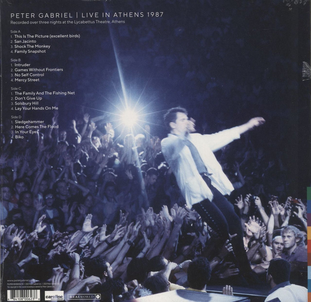 Peter Gabriel Live In Athens 1987: Half Speed Mastered - 180gm Vinyl UK 2-LP vinyl record set (Double LP Album) 884108006238