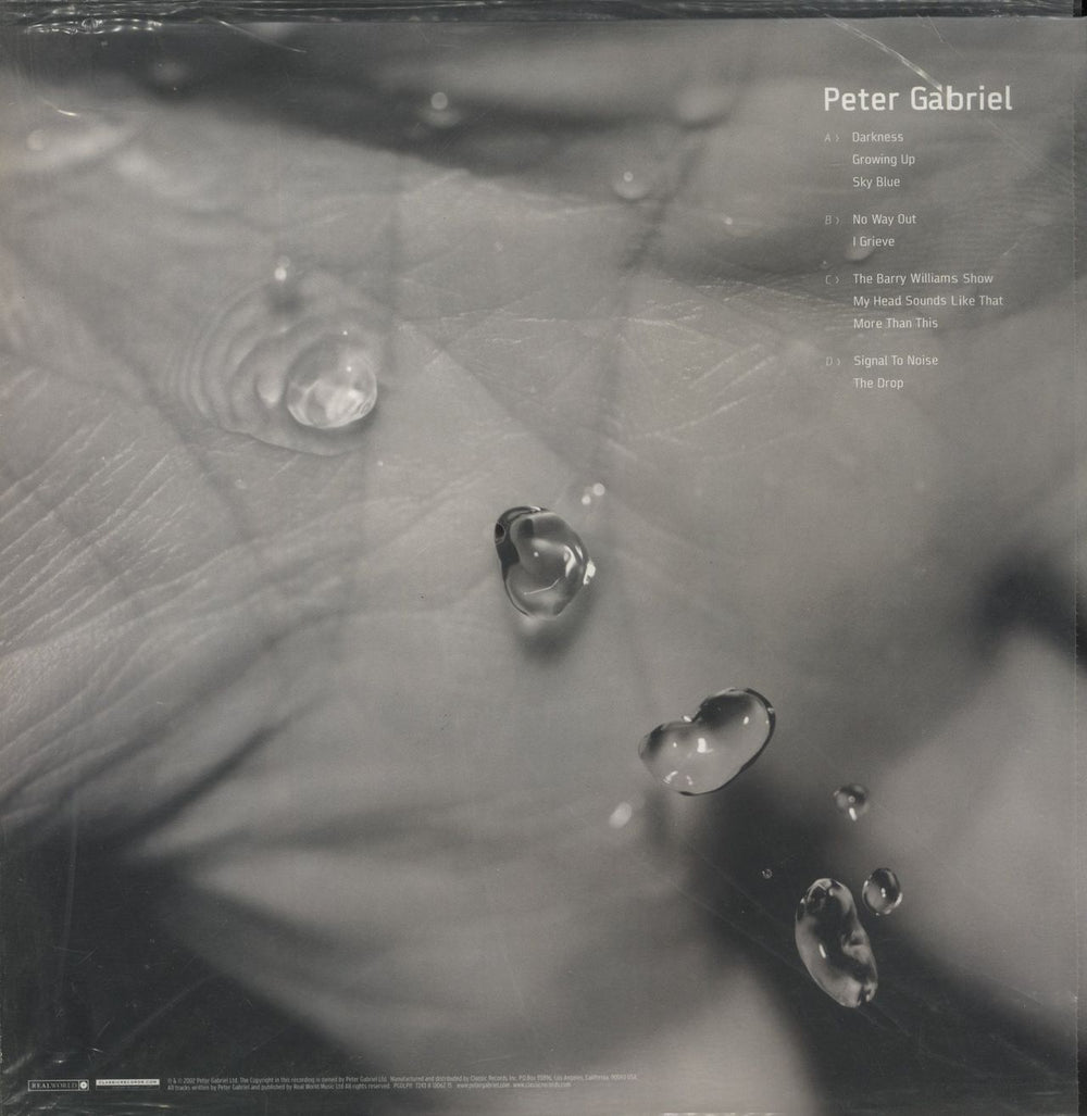 Peter Gabriel Up - 200gm US 2-LP vinyl record set (Double LP Album) 724381306215