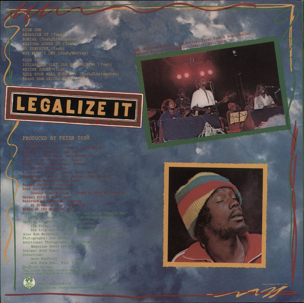 Peter Tosh Legalize It - 1st UK vinyl LP album (LP record)
