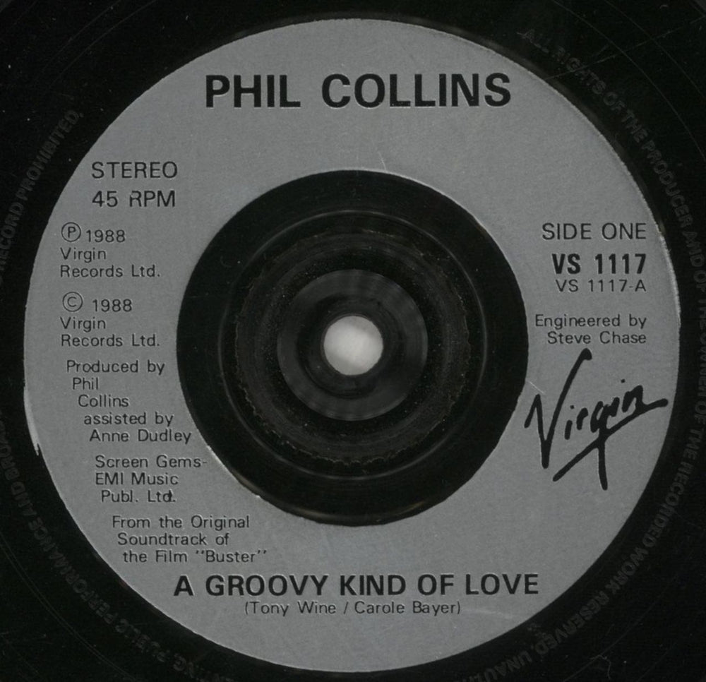 Phil Collins A Groovy Kind Of Love UK 7" vinyl single (7 inch record / 45) COL07AG567016