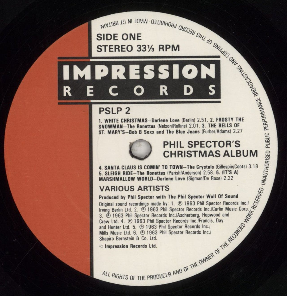 Phil Spector Phil Spector's Christmas Album UK vinyl LP album (LP record) PSPLPPH243912
