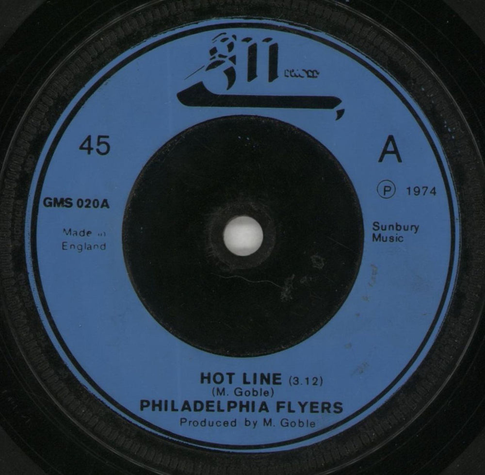 Philadelphia Flyers Hot Line UK 7" vinyl single (7 inch record / 45) GMS020