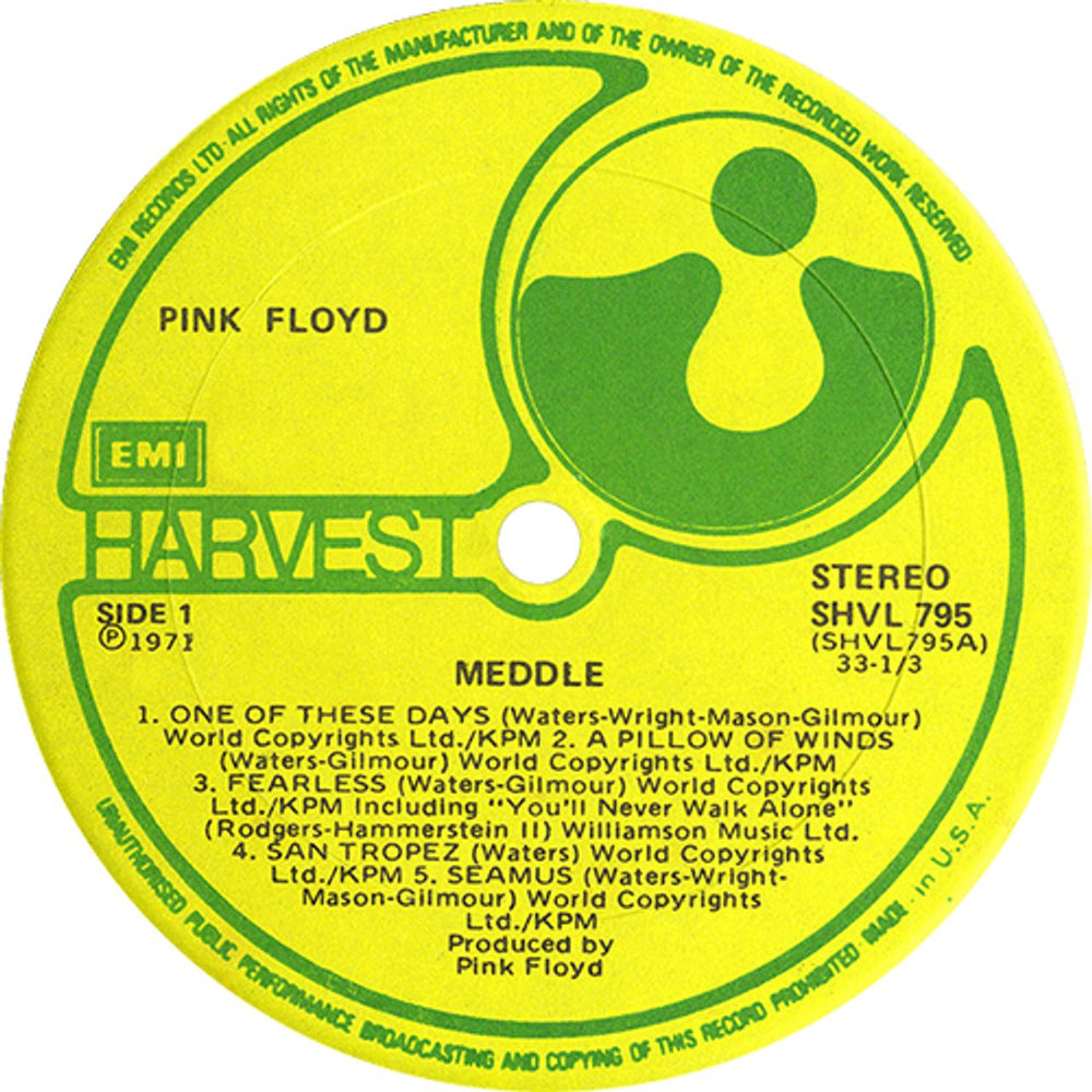 Pink Floyd Meddle - 3rd - Made In USA - EX UK vinyl LP album (LP record) PINLPME592394