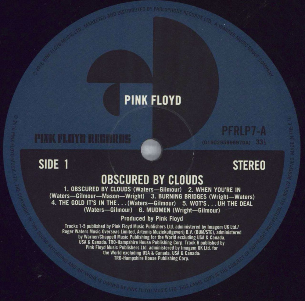 Pink Floyd Obscured By Clouds - 180gm - shrink UK vinyl LP album (LP record) PINLPOB825746