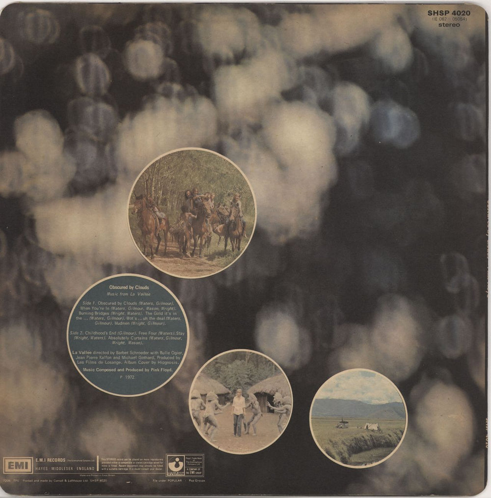 Pink Floyd Obscured By Clouds - 2nd UK vinyl LP album (LP record)