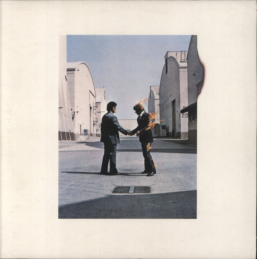 Pink Floyd Wish You Were Here - 1st + postcard UK vinyl LP album (LP record) SHVL814