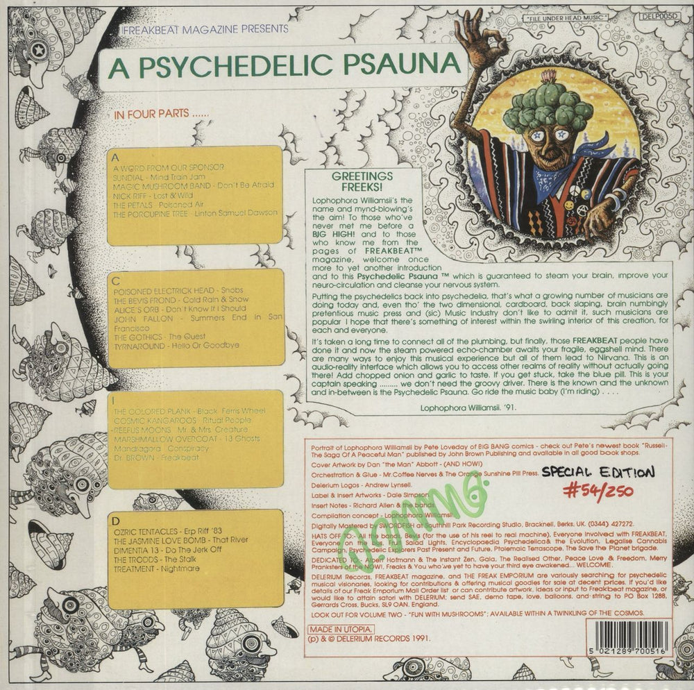 Porcupine Tree A Psychedelic Psauna - Red & Green Marbled Vinyl + Inserts UK 2-LP vinyl record set (Double LP Album) 5021289700516