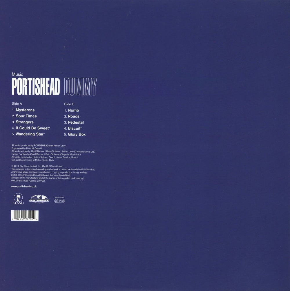 Portishead Dummy - 180gm UK vinyl LP album (LP record) 602537972050