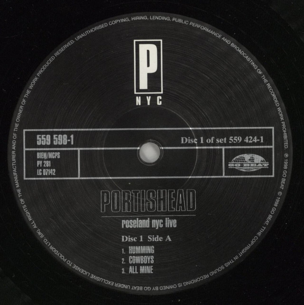 Portishead Roseland NYC Live - 180gm - EX UK 2-LP vinyl record set (Double LP Album) PSH2LRO873450
