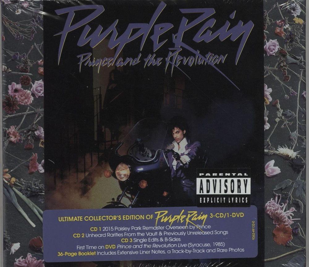 Prince Purple Rain: Collectors Edition - Sealed UK 3-CD album set (Triple CD) 9362-49132-0