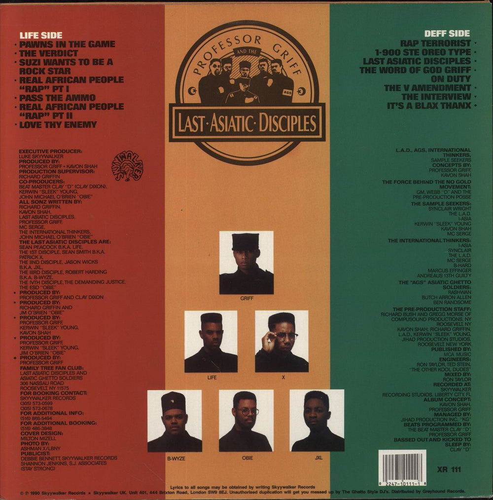 Professor Griff Pawns In The Game US vinyl LP album (LP record)