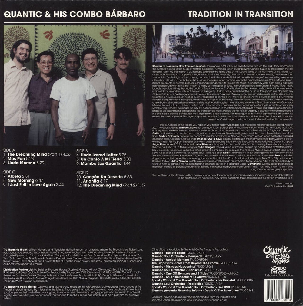 Quantic & His Combo Bárbaro Tradition In Transition UK 2-LP vinyl record set (Double LP Album) 5060006327513