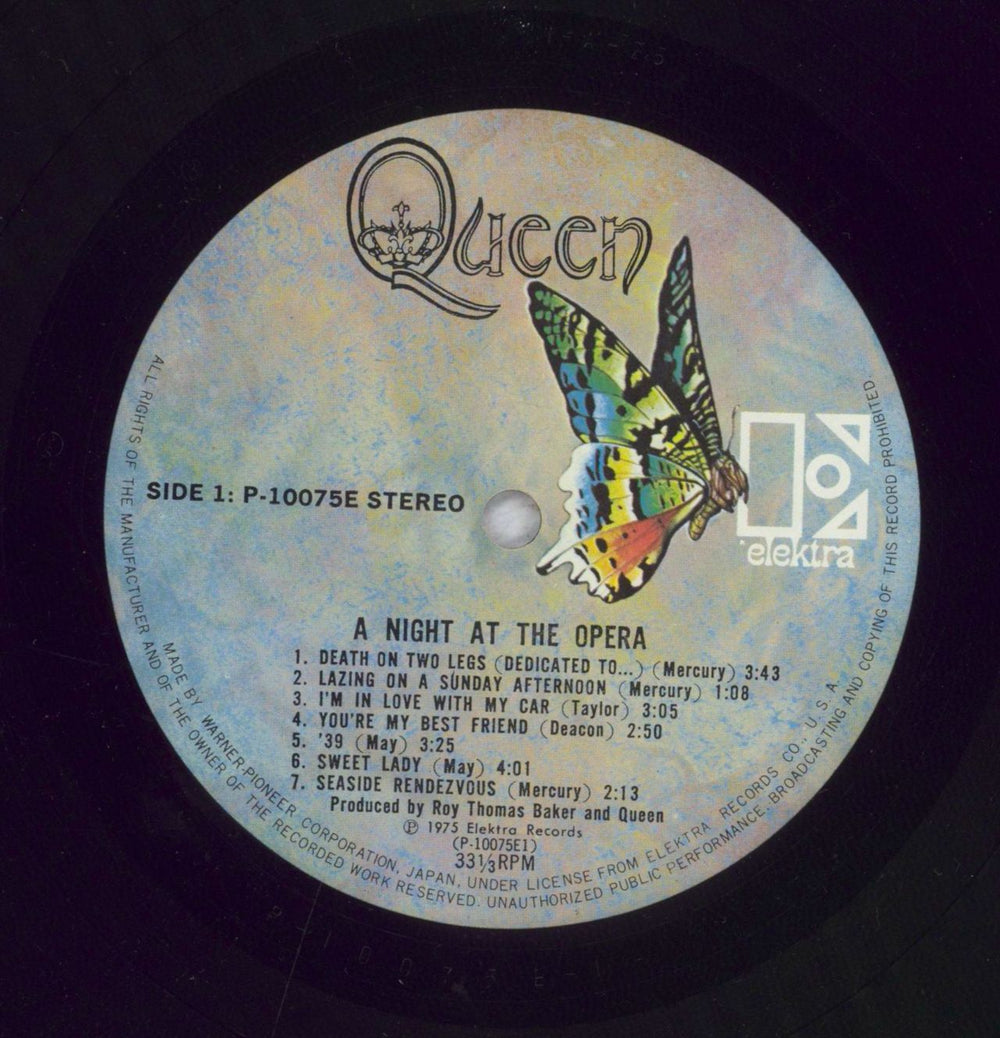 Queen A Night At The Opera Japanese vinyl LP album (LP record)