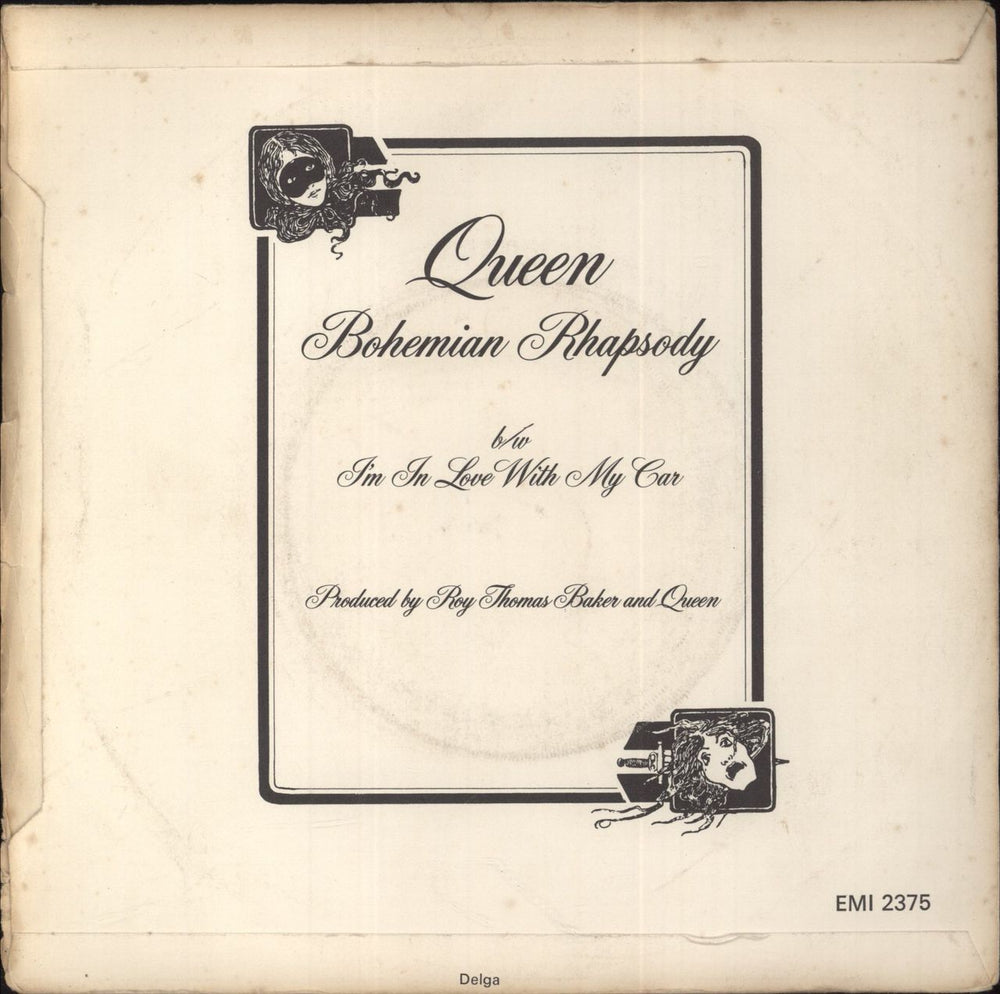 Queen Bohemian Rhapsody - P/S - VG UK 7" vinyl single (7 inch record / 45)