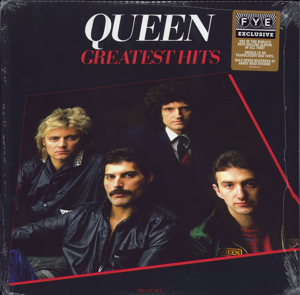 Queen Greatest Hits - Red Vinyl - FYE - Sealed US 2-LP vinyl record set (Double LP Album) D002953501