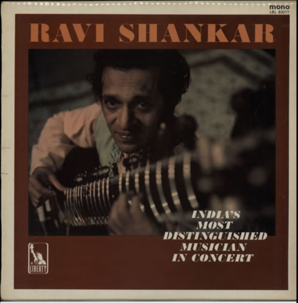 Ravi Shankar In Concert UK vinyl LP album (LP record) LBL83077