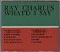 Ray Charles What'd I Say Japanese CD album (CDLP) RYHCDWH833674