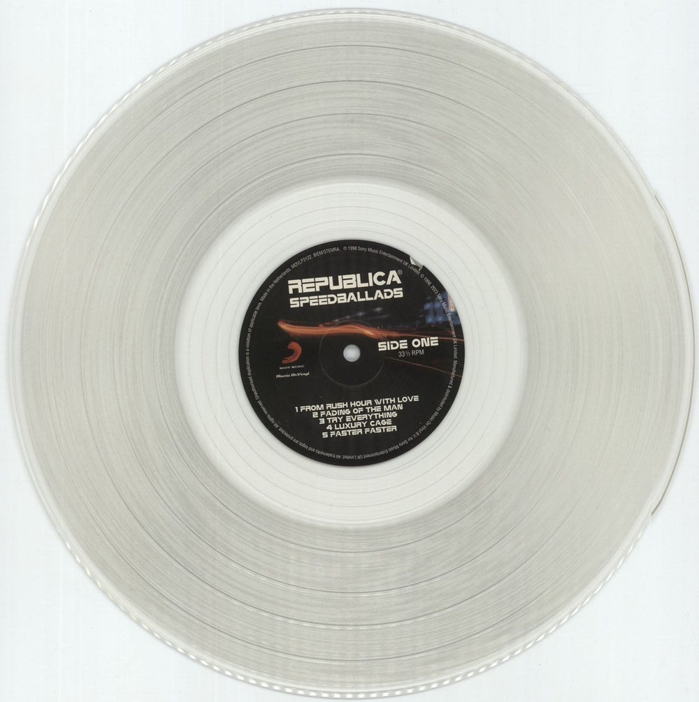 Republica Speedballads - Crystal Clear Vinyl 180 Gram - RSD 2023 UK vinyl LP album (LP record) UBLLPSP874256