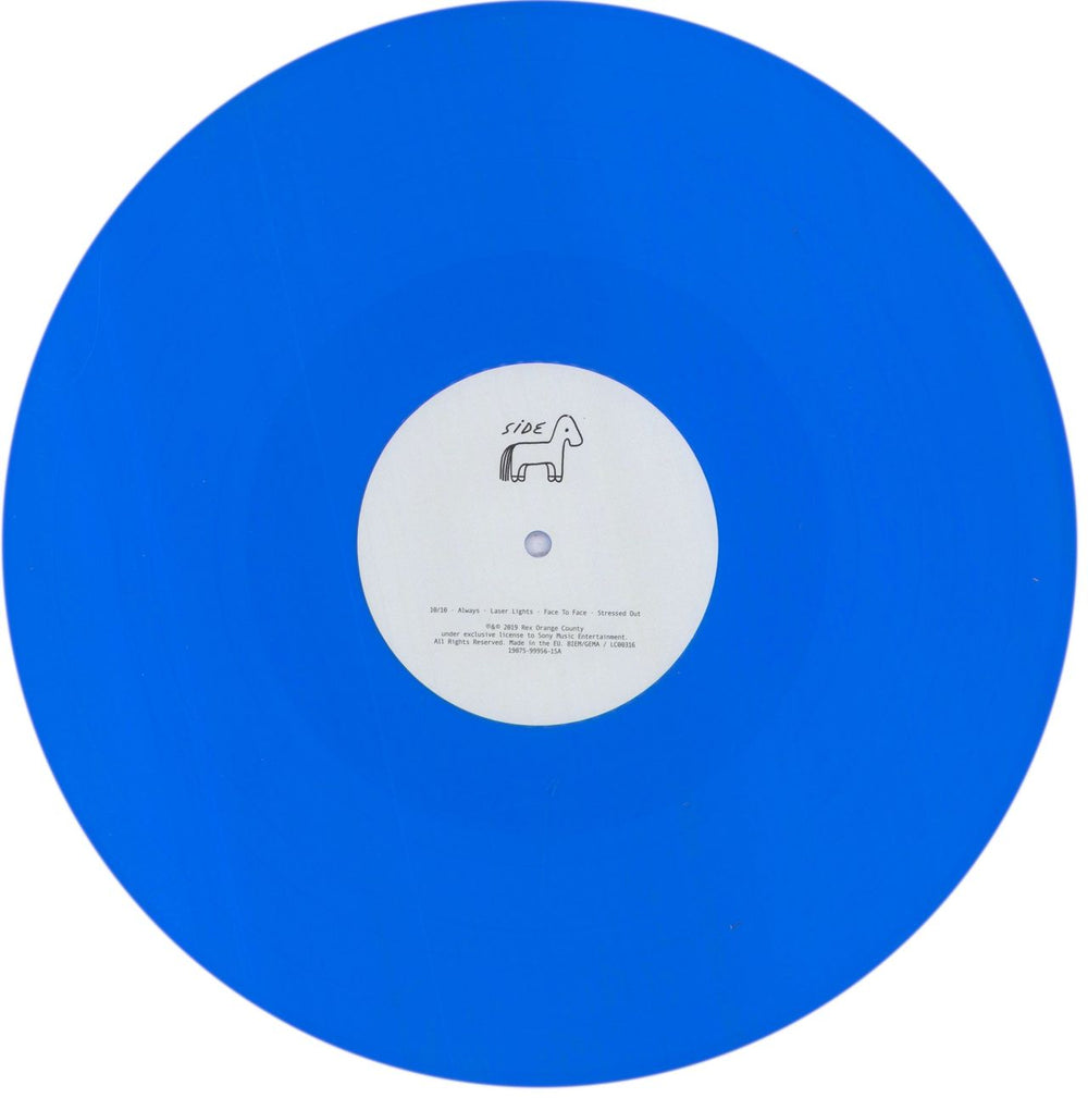 Rex Orange County Pony - Blue Vinyl UK vinyl LP album (LP record) 0F0LPPO845454