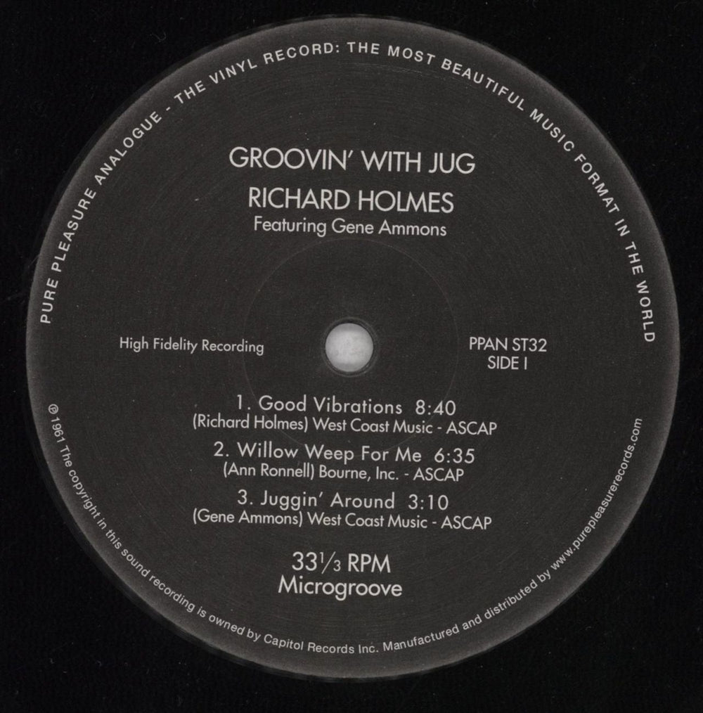 Richard Holmes Groovin' With Jug - 180gm US vinyl LP album (LP record) R/HLPGR845249