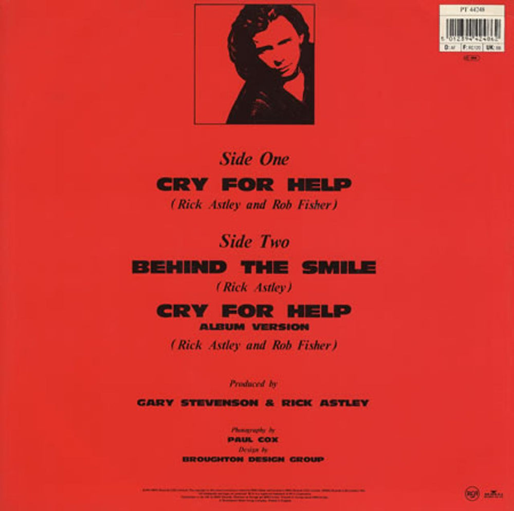 Rick Astley Cry For Help UK 12" vinyl single (12 inch record / Maxi-single) AST12CR65980