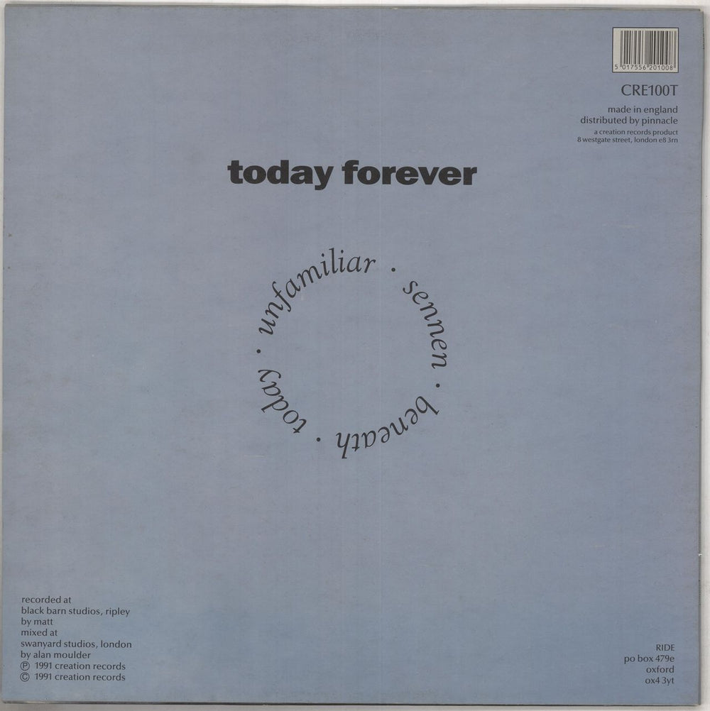 Ride Today Forever EP UK 12" vinyl single (12 inch record / Maxi-single) RID12TO385646