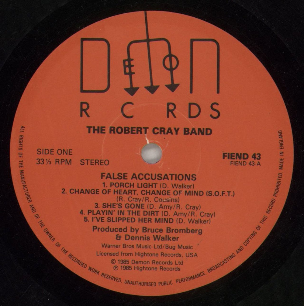 Robert Cray False Accusations UK vinyl LP album (LP record) ROCLPFA260032