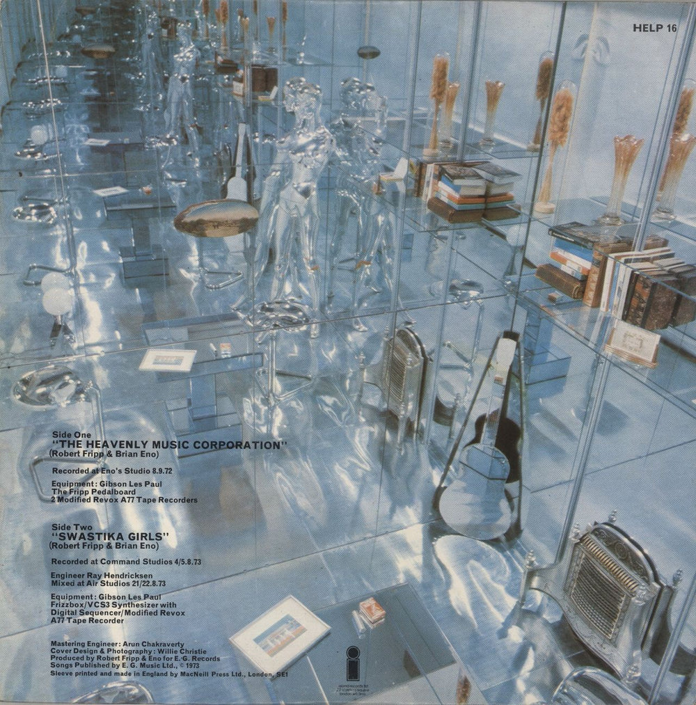 Robert Fripp & Brian Eno No Pussyfooting UK vinyl LP album (LP record)