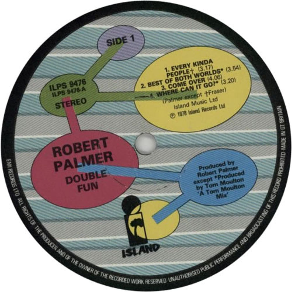 Robert Palmer Double Fun - 'coloured balls' label UK vinyl LP album (LP record) PLMLPDO617783