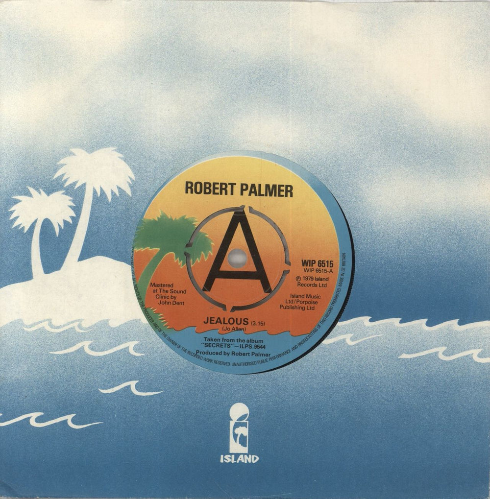 Robert Palmer Jealous UK 7" vinyl single (7 inch record / 45) WIP6515